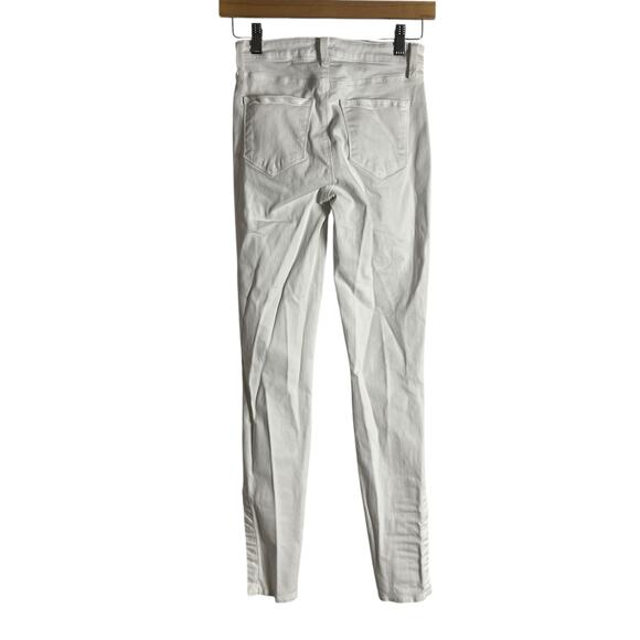 L’Agence White Side Slit High Rise Denim Skinny Jeans Size 25 - Picture 7 of 9